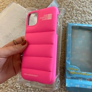 Urban Sophistication iPhone 11 HOT PINK PUFFER